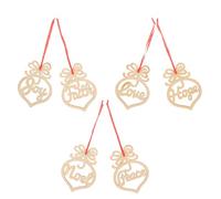 Operitacx 6pcs Wooden Love Letters Blank Christmas Labels Blank Xmas Cutouts Christmas Tree Decorations Christmas Painting Ornament Christmas Tree Hanging Cutouts Merry Christmas Sign