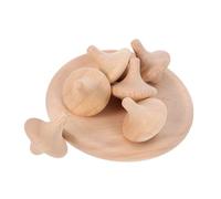 Operitacx 6pcs Wooden Spinning Tops for Unfinished DIY Craft to Enhance Creativity Hand Eye Coordination Strategic Thinking for Year Indoor Play