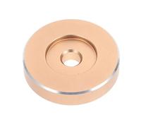 Operitacx 7 Inch Vinyl Record Adapter for 45 Revolutions Per Minute Singles, Aluminium Dome Insert with Smooth Playback and Good Sound Quality, Golden Record Accessory for Turntables