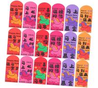 Operitacx 72pcs Chinese Year Red Envelopes Year Horse Design Thick Paper Lunar Money Packets for Spring Festival Weddings Business and Family Gifting