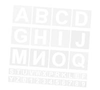 Operitacx 72pcs Reusable Plastic Alphabet Number Stencils for Painting Drawing Templates for DIY Art Scrapbooking Craft Projects and Signage with Effortless Alignment and Portable Design