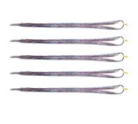 Operitacx 750pcs Hair Tinsel Extensions in Silver Pet Filament Holographic Glitter, Easy to Take and Safe for Your Hair, for Bar and Night Club Use, 5 Packs