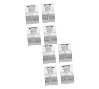 Operitacx 8 Pcs Stainless Steel Wall Mounted Towel Hooks No Drilling Household Towel Hangers for Bathroom Kitchen and Living Areas Convenient Punching Design Strong and Elegant Storage