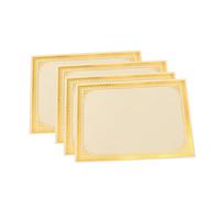 Operitacx 8 Sheets Gold Plated Award Paper Certificate Paper for Graduation Diploma with Stylish Foil Border Luxury Blank Diploma Accessories for Recognition Ceremony