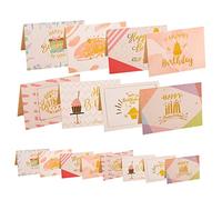 Operitacx 80Pcs Birthday Cards with Envelopes Elegant Folding Birthday Greeting Cards for Women Daughters and Friends Bright Color Design for Joyful Celebrations