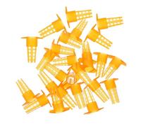 Operitacx 80pcs Plastic Bee Queen Protective Cell Guard Cage for Beekeeping Easy to Maneuver Bee Rearing Tool Supporting in Swarming