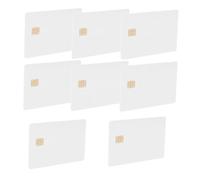 Operitacx 8pcs Blank White PVC Cards IC Chip Scratch-Resistant and Printer Compatible for Driver and Employee ID Badges