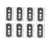 Operitacx 8pcs Clear Blank Audio Cassette Tapes with Transparent Case High-fidelity Recording for Music Voice Teaching DIY Retro Party Messages Portable and Lightweight