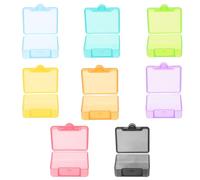 Operitacx 8pcs Daily Pill Holder Square Pill Box with Airtight Seal Medication Management Plastic 7-Day 3-Times-a-Day Compartment System Travel Medicine Organizer for Convenient Vitamin