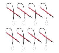 Operitacx 8pcs Fine Point Stylus Pen with Coiled Spring Cord for Touch Screens, Universal Compatibility, Plastic and Aluminum Tube Material, for Office and Retail Checkout Use
