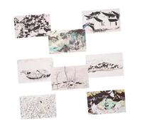 Operitacx 8pcs Jiangnan Chinese Scenery Postcards 300gsm White Cardboard Greeting Cards for Art Lovers Traditional Architecture Designs for Collectors and Gifts