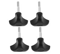 Operitacx 8pcs M6 Rollator Walker Knobs Abs Triangle Locking Screws 16.5mm Thread Replacement Parts for Folding Medical Walking Aid Accessories