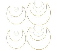 Operitacx 8pcs Moon Shaped Dream Catcher Metal Rings Iron Hoops for Macrame Crafts with Convenient Hanging and Versatile Application for Handmade Projects and Bedrooms Decoration