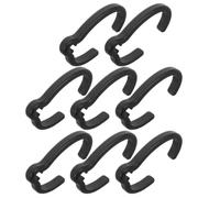 Operitacx 8pcs Rollator Brake Cable Clips for Walker and Wheelchair, Black Plastic Brake Clamp Accessories with Elliptical Shape, Easy Installation, Reduces Accidental Tripping, for Seniors