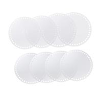 Operitacx 8pcs Round Acrylic Boards DIY Braided Bag Material Mixed Sizes Smooth Polished Edges Bag Weaving Parts for Handmade Crochet Clutches and Messenger