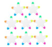 Operitacx 8pcs Star Highlighters Colorful Watercolor Highlighter Pens Creative Star Shape Fluorescent Pens for School Office Travel Stationery Supplies
