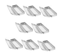 Operitacx 8pcs Tinplate Pencil Box Portable Hinged Tin Box for Organizing Pens Makeup Brushes and Jewelry for Office Classroom Storage