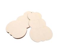 Operitacx 8pcs Unfinished Pumpkin Wood Cutouts for Crafts Sturdy Natural Wooden Pumpkin Shapes for Hanging DIY Blank Ornaments for Halloween Thanksgiving Autumn Decor