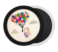 Operitacx 9 Inch Round Embroidery Display Frame 23Cm Diameter Circular Photo Frame Wall Hanging Hoop for Embroidery Art and Picture Display