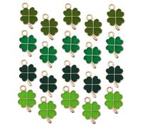 Operitacx 96pcs Four-leaf Charms Antique Keychain Pendants for Jewelry Making Unique Necklace and Earring Accessories Creative Crafting Supplies for Enthusiasts