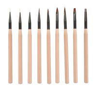 Operitacx 9pcs Nail Art Brush Set for Women Manicure Tools Lightweight Easy-to-grip Design Acrylic Nylon Pens for Detailed Nail Art Drawing and Painting
