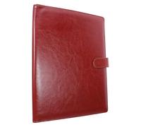 Operitacx A4 Padfolio with Clipboard, Pu Leather Document Organizer Folder with Receipt Storage and Memo Notepad, Professional Notebook Holder for Office and Business Meetings