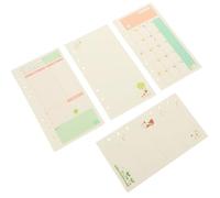 Operitacx A6 6-Hole Loose Leaf Binder Paper Refill 4pcs - Monthly, Weekly, Daily Planner Blank Notebook Sheets - Portable Professional Notebook Papers for Office and School Use