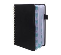 Operitacx A6 Address Book with A-z Alphabetical Tabs, 128-page Pocket Indexed Notebook for Names, Phone Numbers, Emails, and Notes, Black Cover for Office and Personal Use