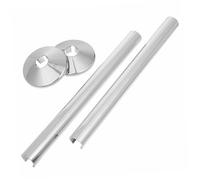 Operitacx Abs Plastic Radiator Pipe Covers Chrome Plated Collars Sleeves for Central Heating Decorative Pipe Covers for Living Room Bathroom Kitchen Easy Install