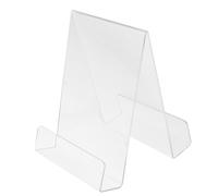 Operitacx Acrylic Double-Sided Book Holder Desktop Display Stand Large A5 Book Rack with Dividers for Office and Library Bookstore Organization