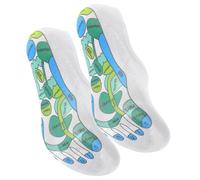 Operitacx Acupressure Socks Featuring Detailed Diagrams for Women and Men 1 Pair with Elastic Fiber Material, Breathable Reflexology Socks for Massage to Fatigue