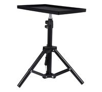 Operitacx Adjustable Projector Stand with Tray and 49cm Tripod Mount for Floor or Tabletop Use, Portable Projector Shelf Holder Suitable for Live Streaming and Desktop Setup