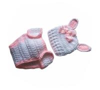 Operitacx Adorable Newborn Photography Costume Set Crochet Rabbit Outfit for Baby Shower or Easter