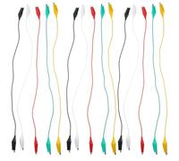 Operitacx Alligator Clip Test Flexible Wire Holders 20pcs for Electrical Testing with Copper and PVC Material for Cables, Suitable for Electronic Applications and Experiments
