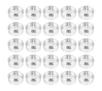 Operitacx Aluminium Tea Light Cups with Wicks Set 100Pcs 1.50X1.50X0.59 Inch Lightweight Candle Cases for DIY Candle Making Craft Storage and Presentation