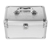 Operitacx Aluminum Firm Case Tool Kit Storage Box Large Capacity Storage Holder with Handle Design round Corner Edges Silver Aluminium Alloy for Household