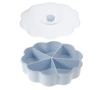 Operitacx and Lid Snack Box with 5-slots Compartment Design Grade Storage Container for Nuts and Fruits, for Parties and Sharing with Guests