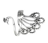 Operitacx Animal Finger Ring Open Ring Vintage Copper Adjustable for Women Parties with Peacock Shape Ethnic Style Unique Ancient Charm Classic Design Random Color