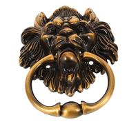 Operitacx Antique Beast Head Door Handle Entrance Barn Handle Outdoor Fence Pulls Light Brown Zinc Alloy