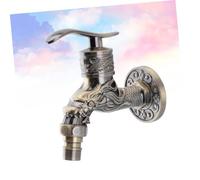 Operitacx Antique Style Alloy Copper Core Water Tap Zinc Alloy Faucet with Thread Smooth Operation and Leak-Resistant Multi-Purpose for Home Outdoor Kitchen Bathroom Use