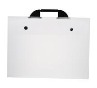 Operitacx Art Portfolio Bag with Handle Lightweight Artwork Storage Organizer Convenient Button Design Folder for Artists Students Designers Portable Painting and Poster Carrier