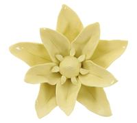 Operitacx Artificial Lily Flower Wall Art Ceramic Hanging Decoration for Living Room and Office Wall Covering Yellow Three-Dimensional Style