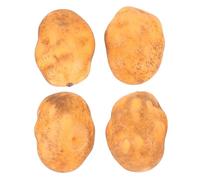 Operitacx Artificial Potatoes Foam Vegetables 4pcs Fake Potato Props Realistic Lifelike Reusable Orange Modelling Adornments for Photography Shoots and Learning