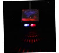 Operitacx Auto Rotating Dual Color USB Star Roof Light for Car Interior Sound Controlled Red and Blue Romantic Night Lamp Portable Ambience Decor for Camping Parties and Bedrooms