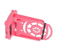 Operitacx Automatic Swing Step Counter with USB Rechargeable Bearing Motor, Pink Rocker Stand for Walking Challenge and Fitness