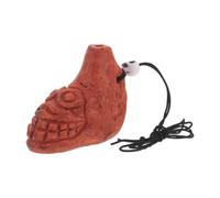 Operitacx Aztec Ghost Whistle Loud Scream Noise Maker Handmade Clay and Cloth Whistle for Haunted House Experiences and Halloween Prank, Portable Indigenous Style Sound Device for Adults