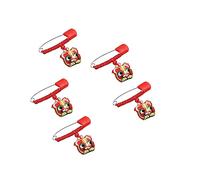 Operitacx Baby Safety Pins Polyester Material Red 5pcs for Clothes and Diapers Securing Diapers and Clothes Not Easy to Fall Random Color for Infants and Babies