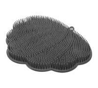 Operitacx Back Scrubber with Suction Cups, Grey Bath Massage Pad for Hands Free Shower Use, Non-Slip Foot Scrubber for Bathroom Cleaning
