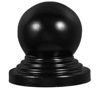 Operitacx Ball Post Cap 3.66 Inch Black Metal Fence Post Caps with Decorative Ball Top for Garden Fences Railings Gate Posts Protective Handrail End Caps Easy to Install