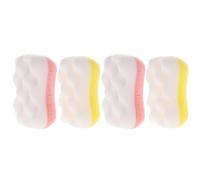 Operitacx Bath Sponges for Bathroom and Home Use 4pcs Exfoliating and Massaging Soft Shower Sponges Skin-Friendly Bathing Tools Random Color